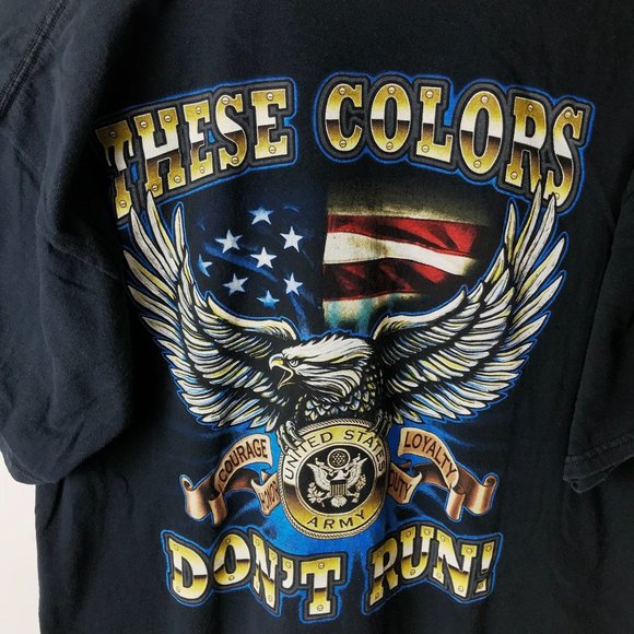 Vintage United States Army T Shirt Adult Black XL Extra Large Y2K Graphic Tee - Picture 9 of 16